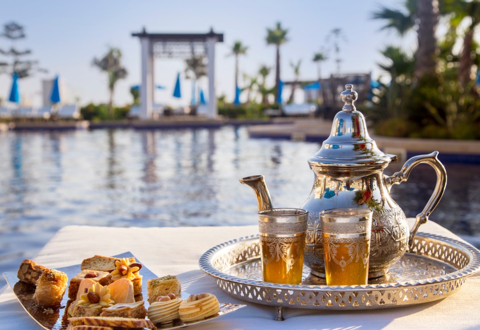  Relax by the pool and enjoy a traditional cup of peppermint tea