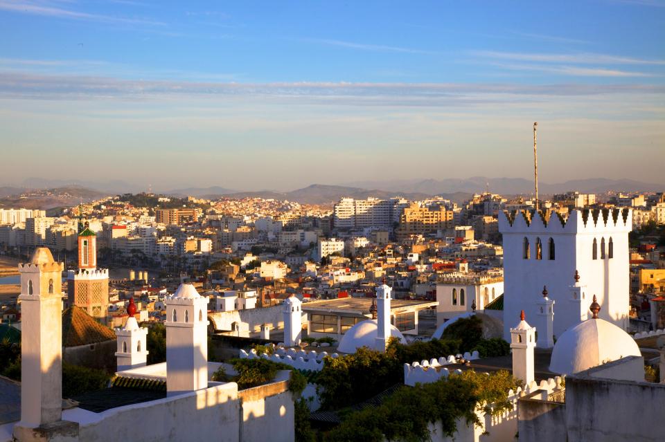  The spectacular view over Tangier's Kasbah, the walled part of the city which is home to tiny streets and alleys