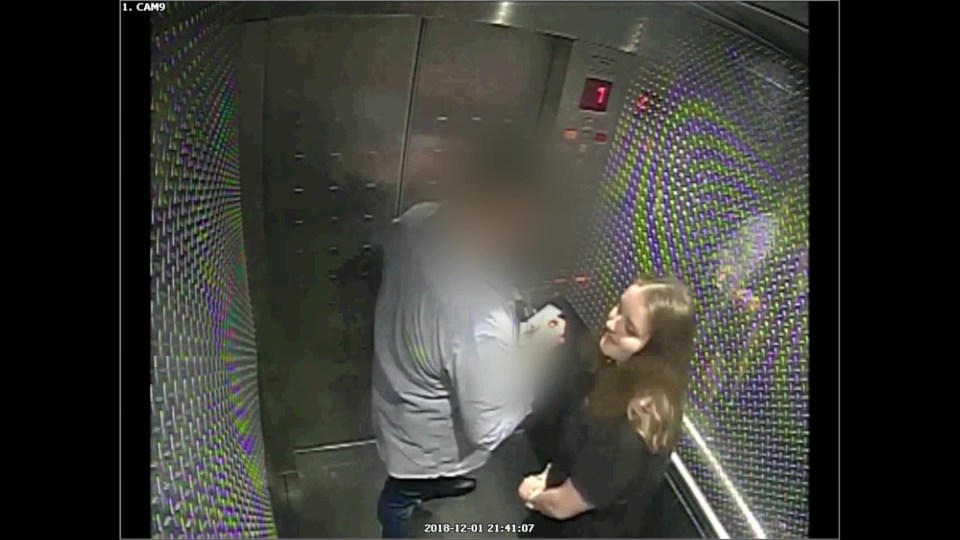  CCTV captured her in a lift with the suspect going to his room, which is thought to be the last image of her alive