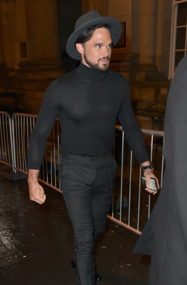 Gareth went for a Milk Tray man vibe in a black turtle-neck