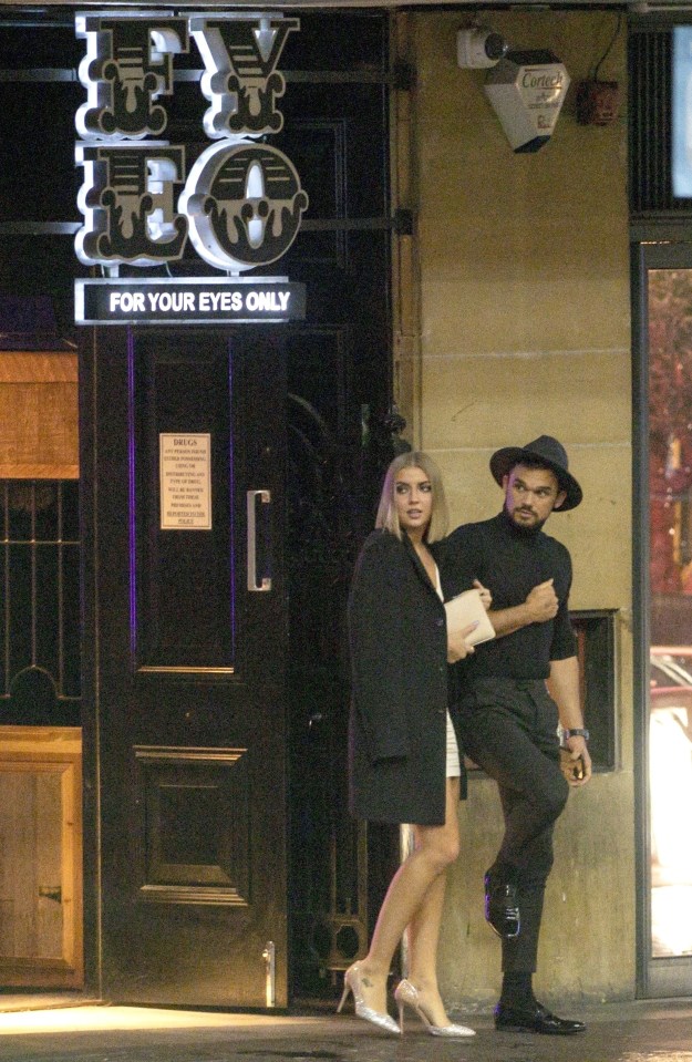 Singer Gareth and his companion were seen at the For Your Eyes Only strip club