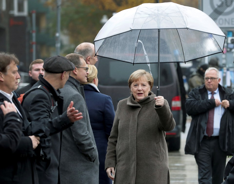  Angela Merkel in Berlin today for the celebrations marking the 30th anniversary of the fall of the Berlin Wall