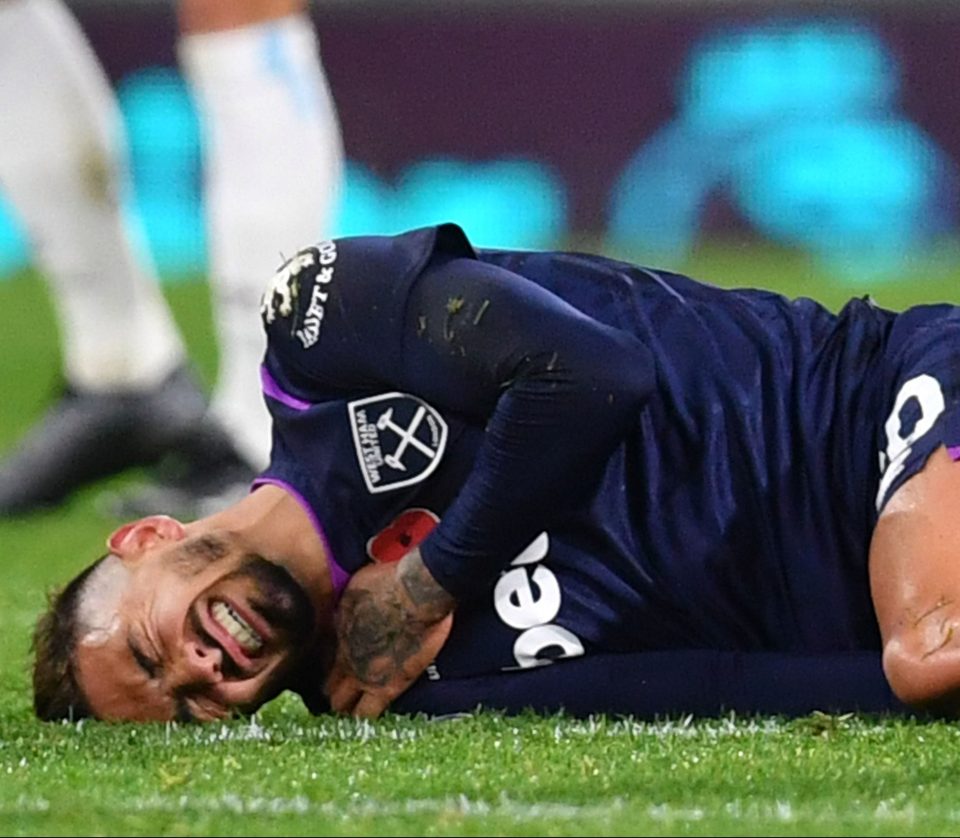  Lanzini was clearly in extreme pain