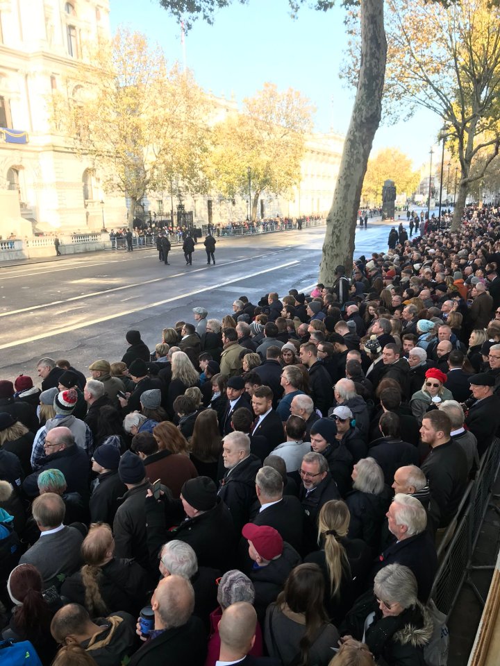  Crowds have started to gather for the service today