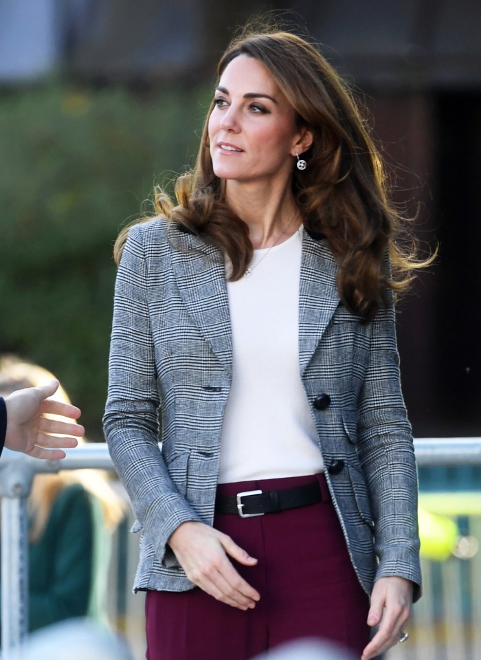 Kate wore Joseph Terell City trousers for today's event