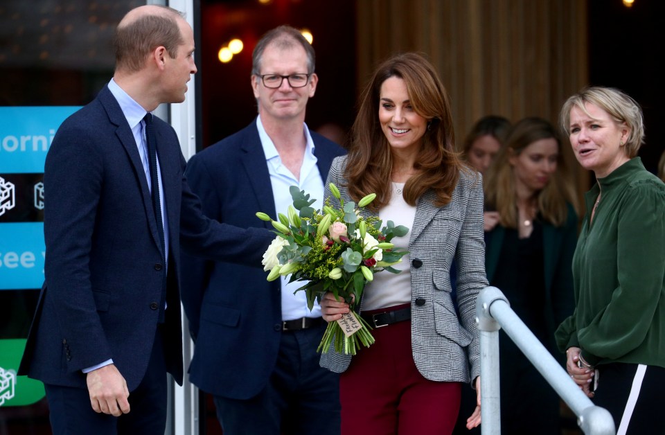 Kate and William leave the event this morning