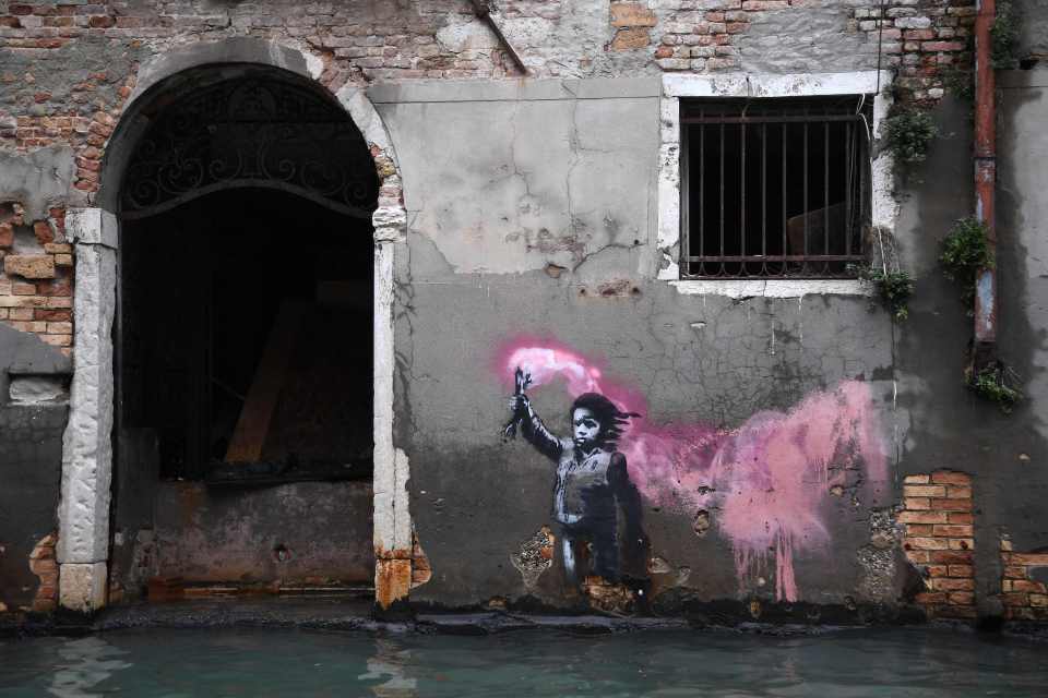  A priceless Banksy risks being damaged by the water