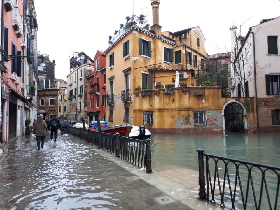  The historic tourist spot has been deluged with water