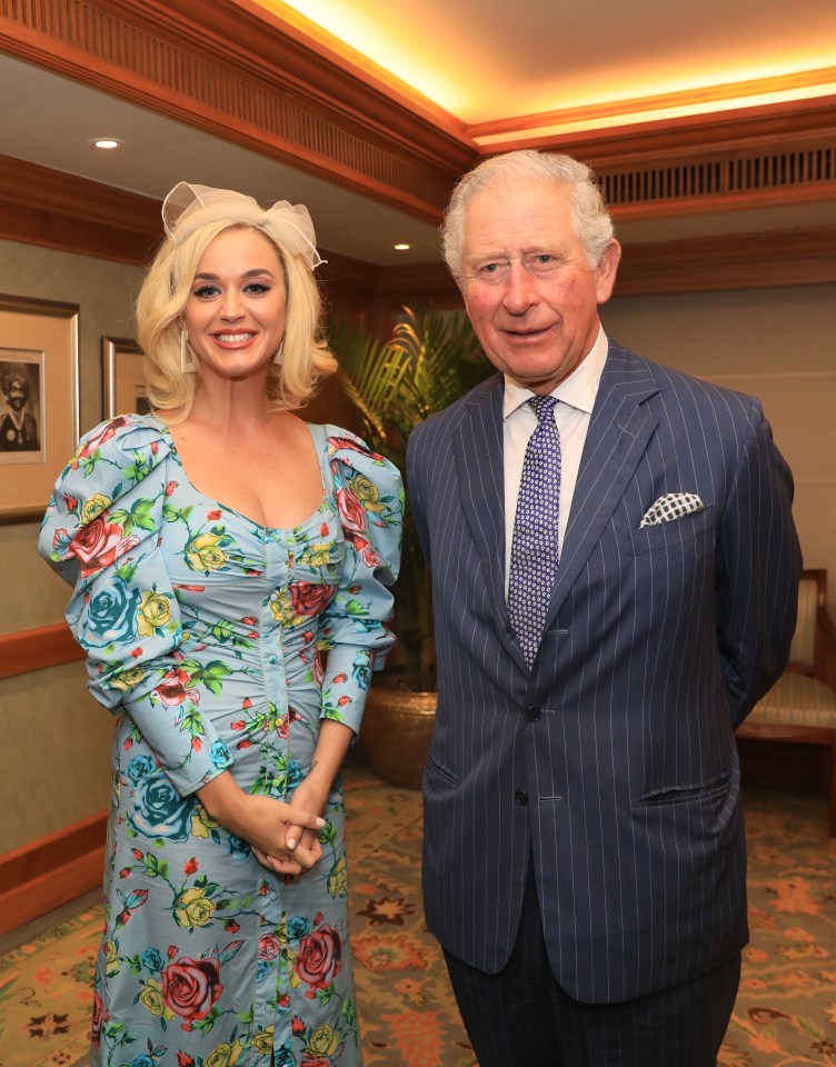 Charles met Katy Perry in Mumbai at an event last night