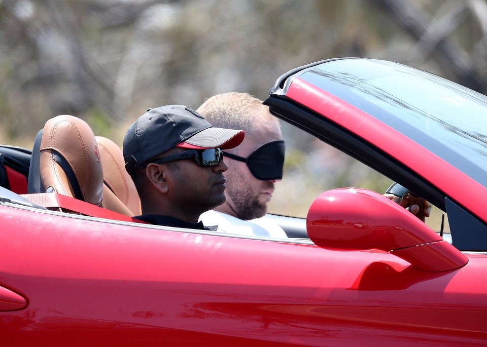  James Haskell wore a blindfold as he was driven to a secret location