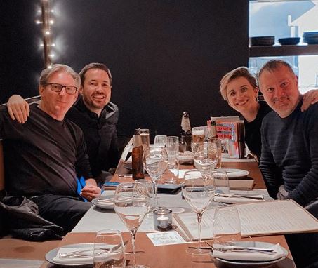 The lead stars out for dinner with the show's writer Jed Mercurio