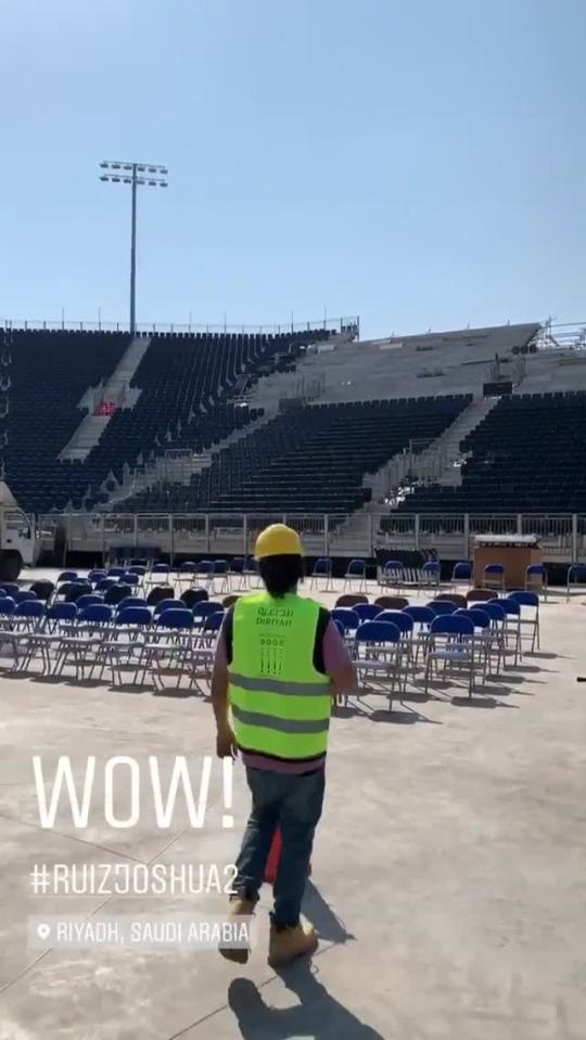  The venue for Anthony Joshua's rematch against Andy Ruiz Jr is nowhere near finished