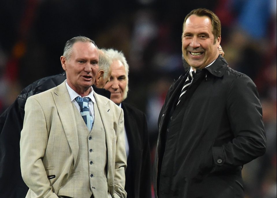  Paul Gascoigne and David Seaman were among the famous faces on the pitch for the 1,000th game celebrations