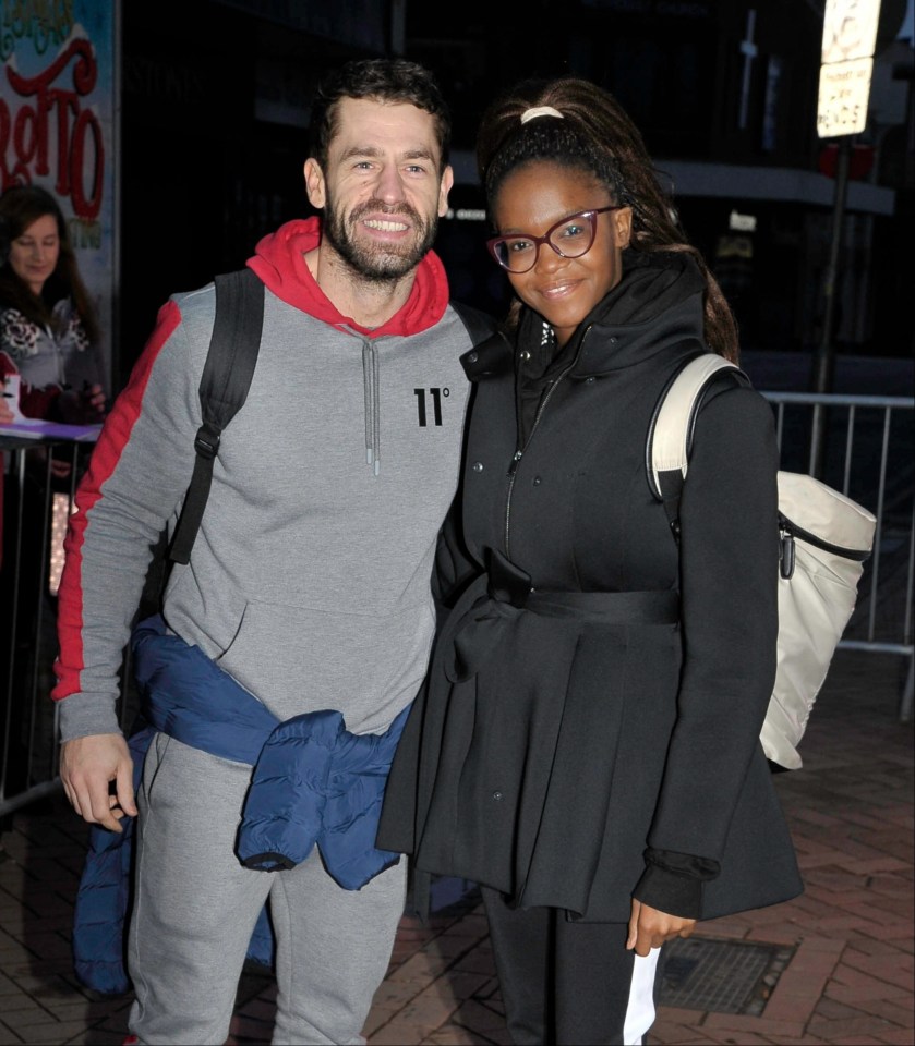  Kelvin and Oti heading to Strictly rehearsals earlier this month