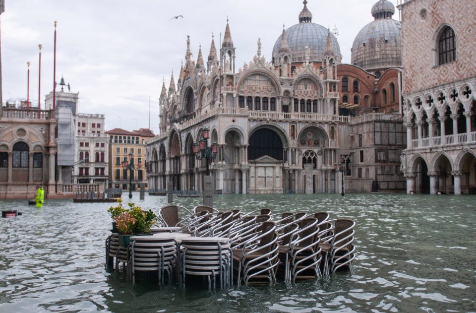  Stores and museums in Venice were mostly closed in the hardest-hit area around St. Mark's Square