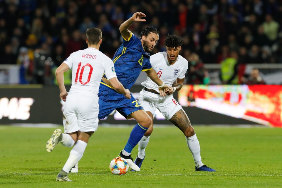  Tyrone Mings started at centre-back partnering Harry Maguire