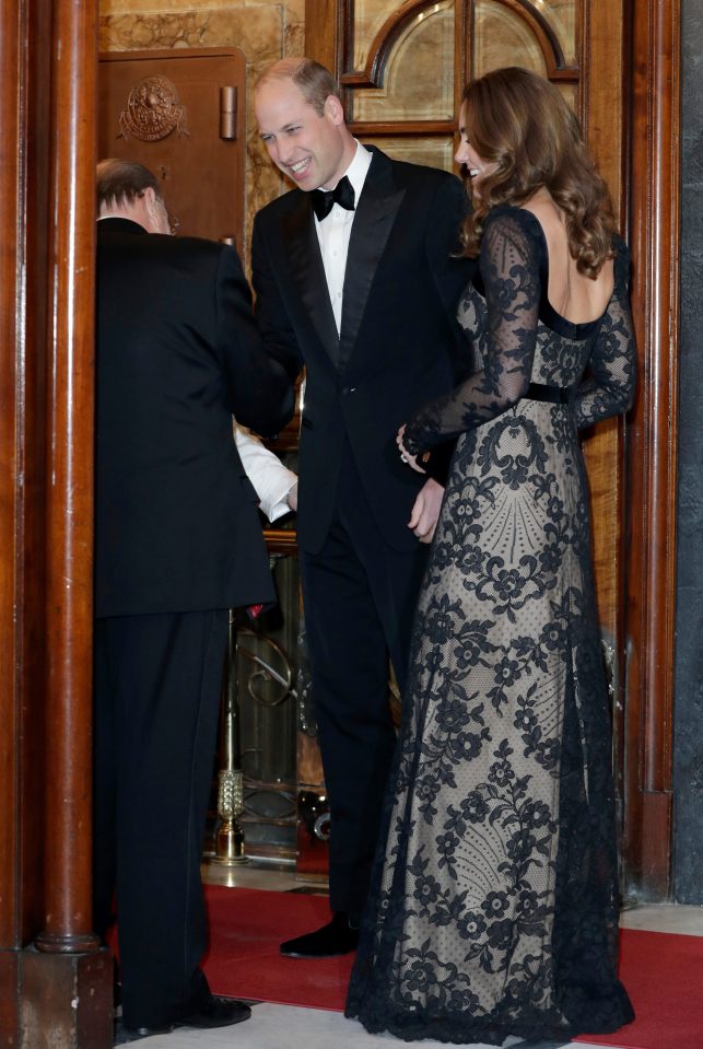  The Royal couple are greeted at the door ahead of the glam show