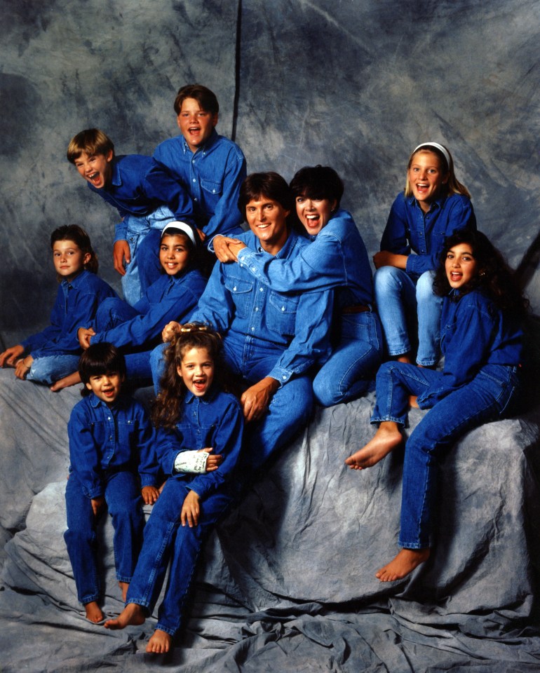 Brandon is part of the Jenner-Kardashian family – seen here far left in 1991