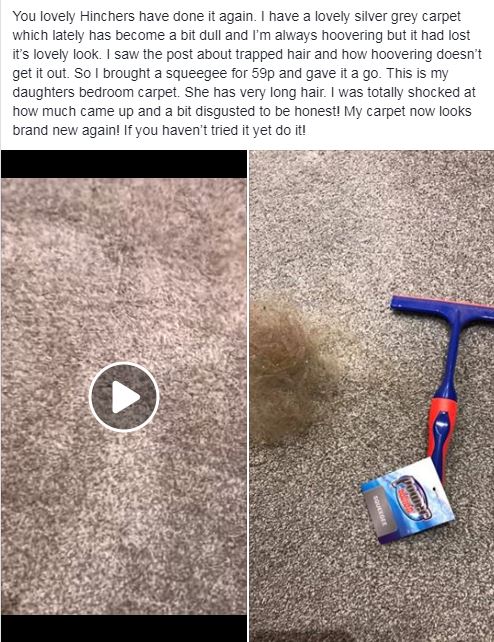  The mum shared her results on the Facebook group Hinch Army Cleaning Tips