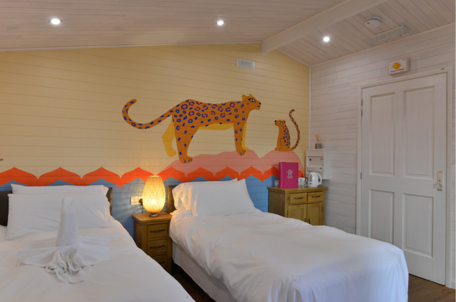  Each room is based on the Gujarati home of the lions