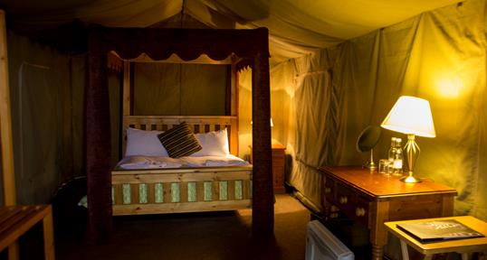  Each tent has a four poster bed with many having en-suite bathrooms