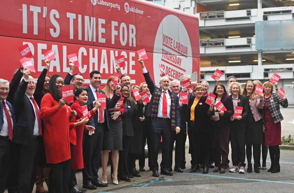  Jeremy Corbyn is flanked by his shadow cabinet as he arrives in Birmingham