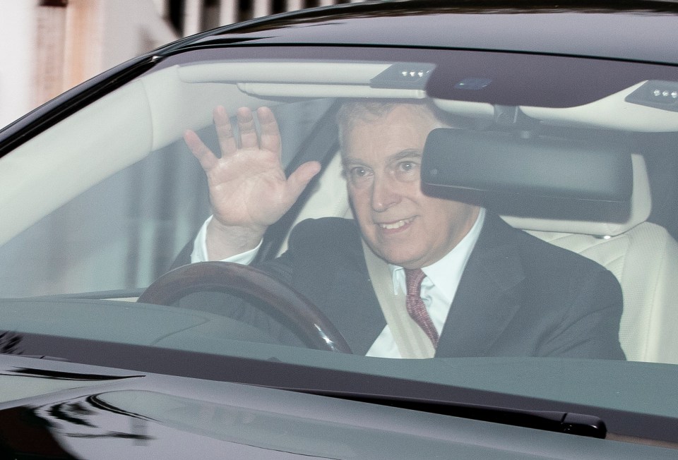  Prince Andrew is seen for the first time after being forced to step down from royal duties