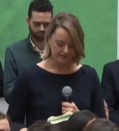 Corbyn cheerleaders booed BBC journalist Laura Kuenssberg when she asked a question