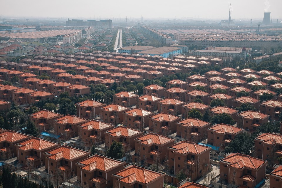  A collection of private villas, factories, apartment blocks, working farmland and construction sites in Huaxi Village, Jiangsu, China’s most densely populated province, March 2012