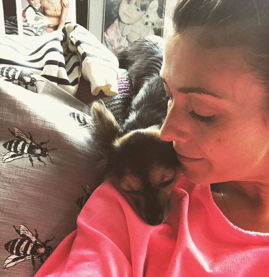  Kym Marsh had to rush to hospital after she was scratched in the eye by her pet dog