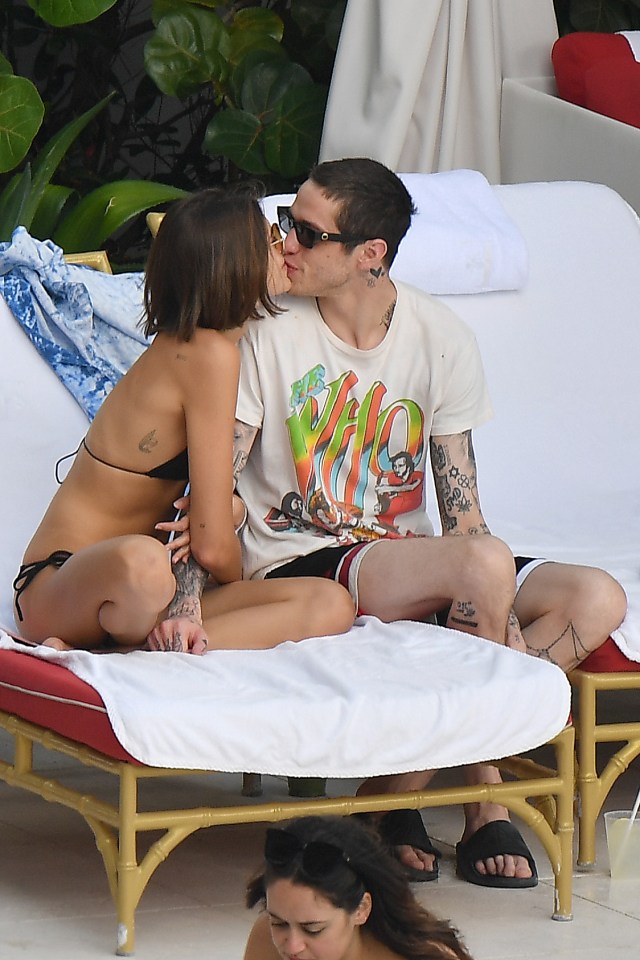  Kaia Gerber and Pete Davidson packed on the PDA at a pool