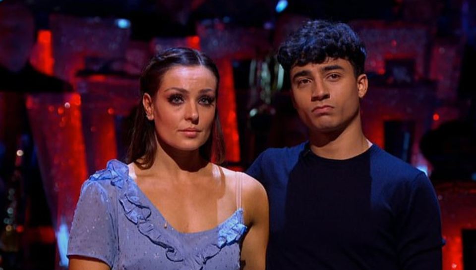  Karim and Amy nervously wait for the results of the dance-off