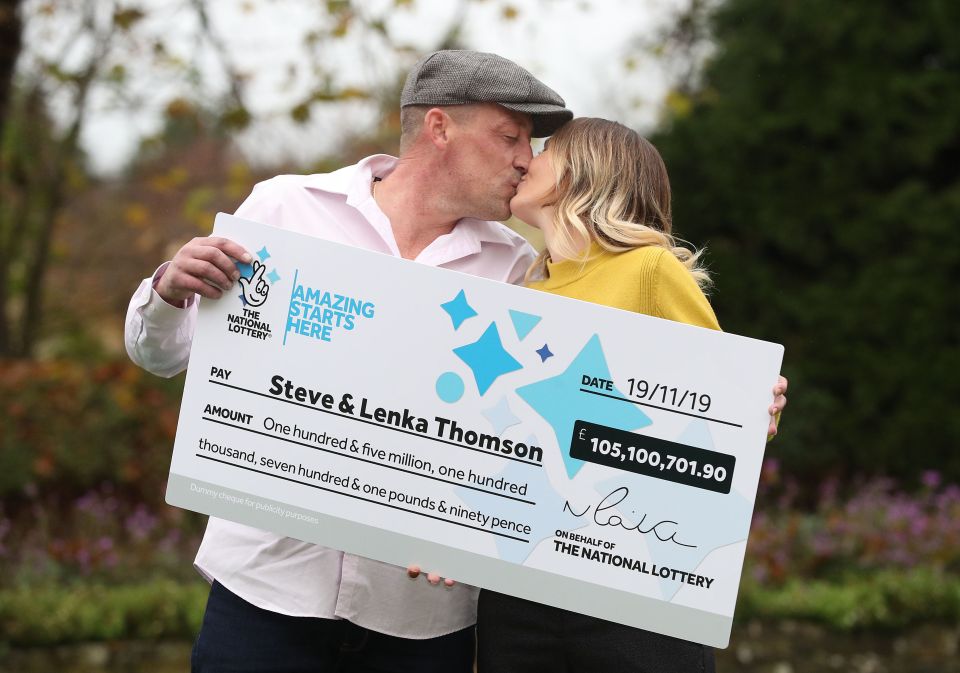 Steve Thomson, 42, and his wife Lenka, 41, won the £105m prize and can't wait to upgrade their home