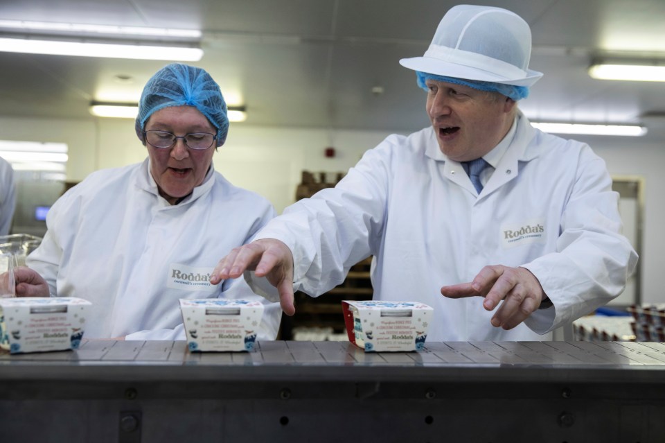  Boris revealed he puts jam before cream on a scone during a visit to Rodda's Clotted Cream factory