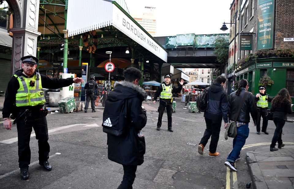  Police evacuate nearby areas including Borough Market and London Bridge Station