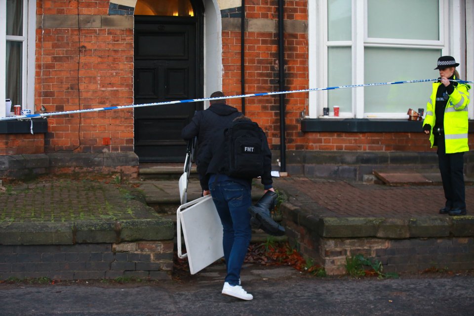  Police were searching Khan's home in Staffordshire on Friday