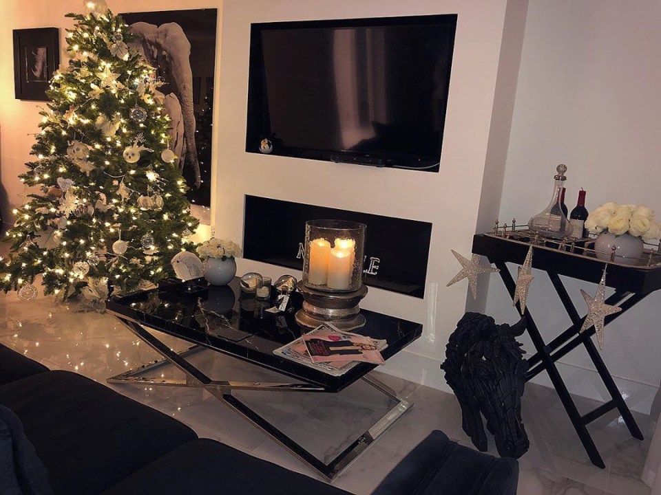  Megan McKenna's living room looks cosy in the run up to Christmas