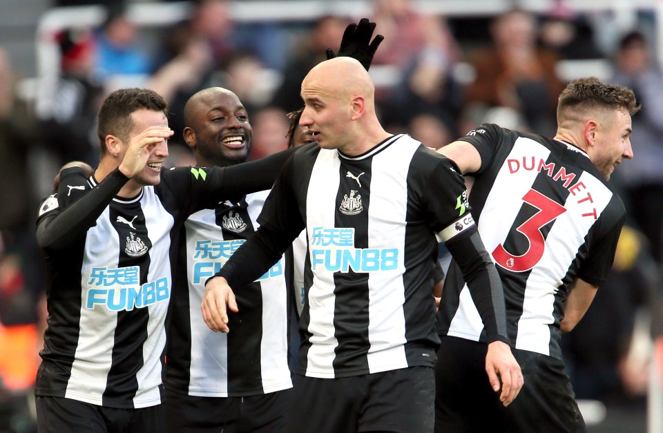  St James' Park erupted when Shelvey slammed home the equaliser