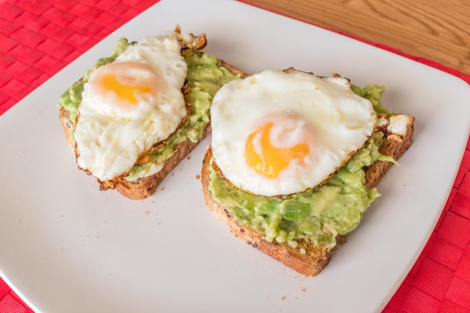  Avocado and eggs on brown toast is a great cure for your beer-related hangover