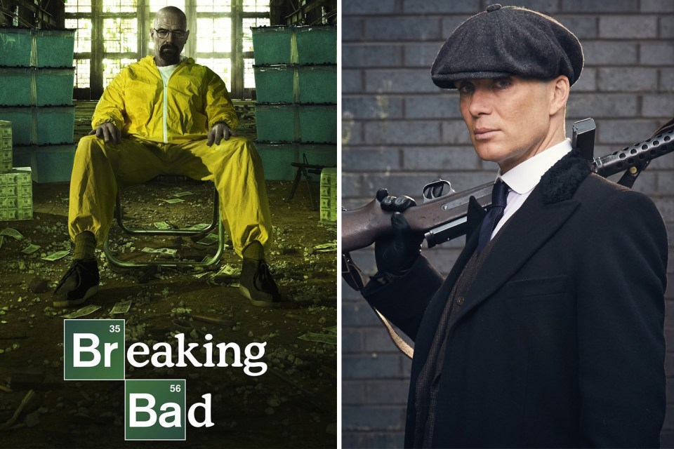 The main characters from Breaking Bad - Walter White - and Peaky Blinders - Thomas Shelby - feature on the Argentinian's back