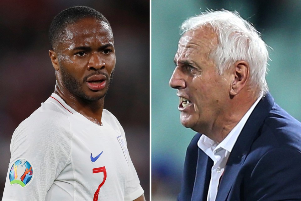  Kosovo boss Bernard Challandes has joked the only way to stop Raheem Sterling is to break his legs