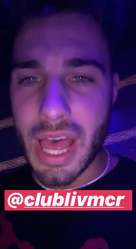  Josh recorded himself partying with pals last night