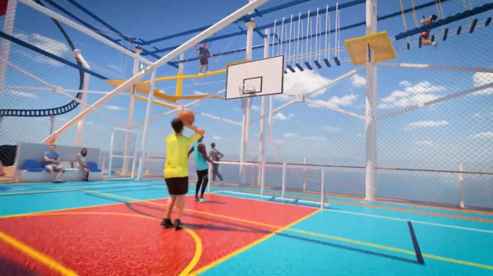 There's a huge sports area for those who want to stay fit