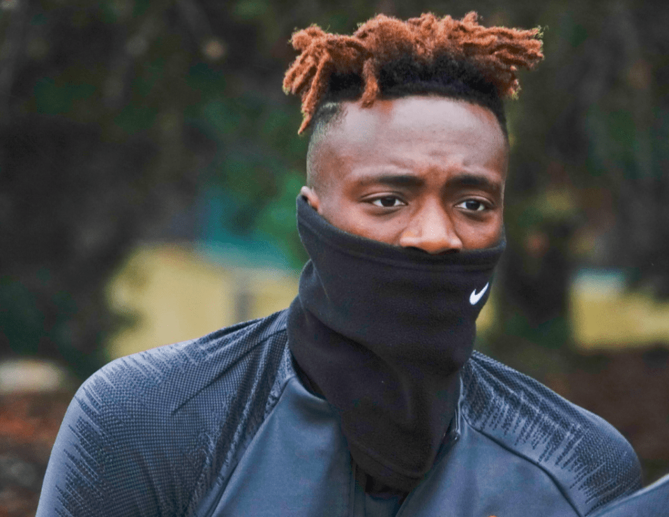 Ten-goal Chelsea striker Tammy Abraham wears his new ginger look loud and proud