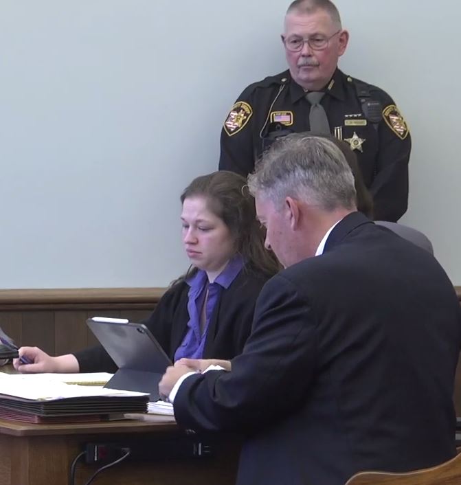  Brittany Pilkington, 27, during her sentencing which will mean she may be locked up until she's 64