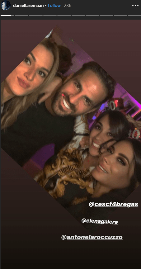  Cesc Fabregas and his wife Daniella came from Monaco to attend the party