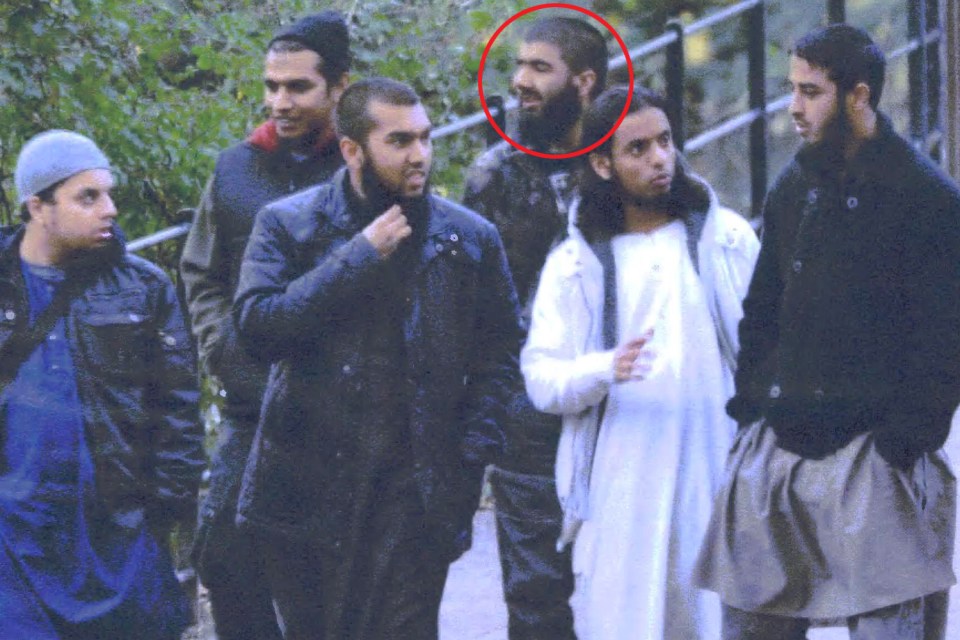  Usman Khan, third from the right, was arrested in 2012 along with his Al Qaeda cell, pictured