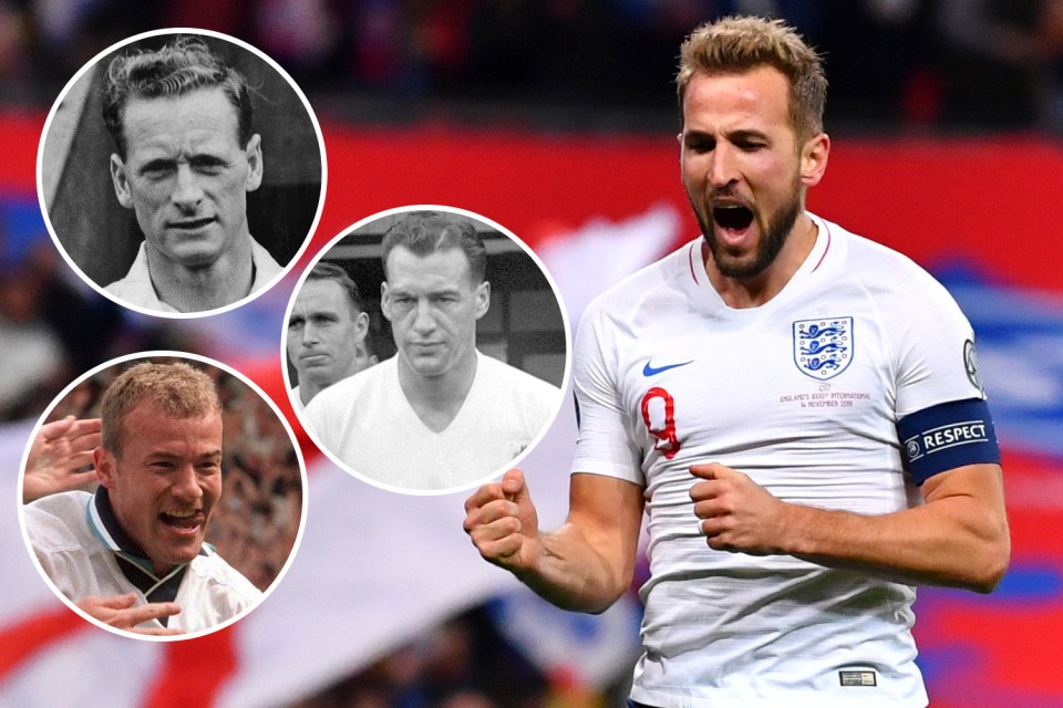  Harry Kane scored a hat-trick to overtake Shearer, Lofthouse and Finney on England's all-time list