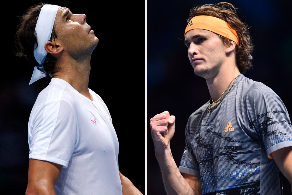 Rafael Nadal was knocked out of the ATP Finals because Alexander Zverev beat Daniil Medvedev