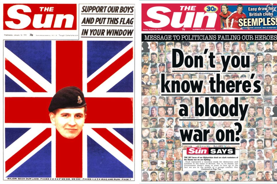  The Sun's coverage of Gulf and Afghan conflicts